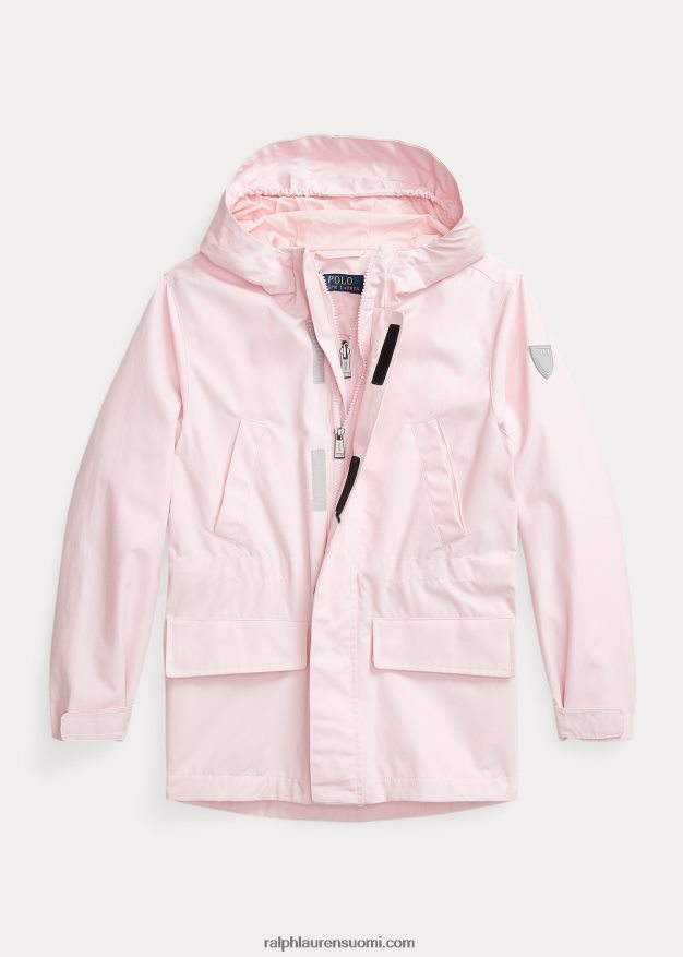 Ralph Lauren lapset p-layer 1 utility vettä hylkivä takki 0Z24ZR6009 ripaus vaaleanpunaista