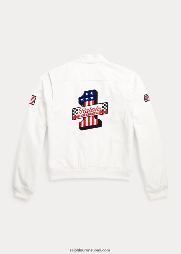 Ralph Lauren lapset polo urheilullinen kilpatakki 0Z24ZR9814 kannenpesuaine valkoinen