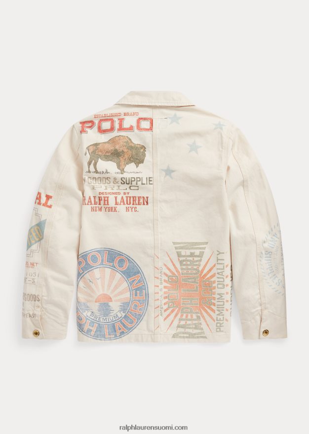 Ralph Lauren lapset puuvillatvilli graafinen takki 0Z24ZR6170 kody pesu