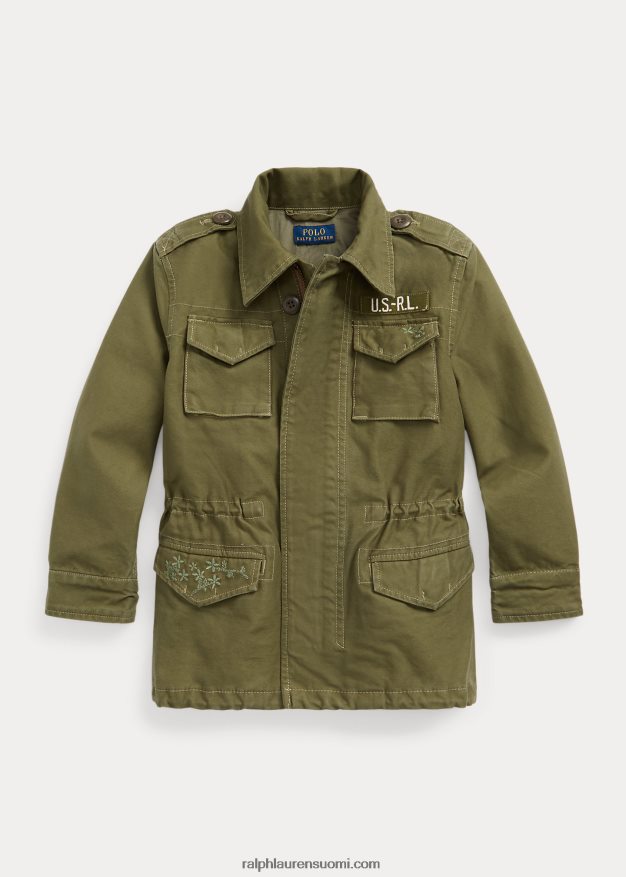 Ralph Lauren lapset puuvillatvilli ylijäämätakki 0Z24ZR6893 puutarhapolku