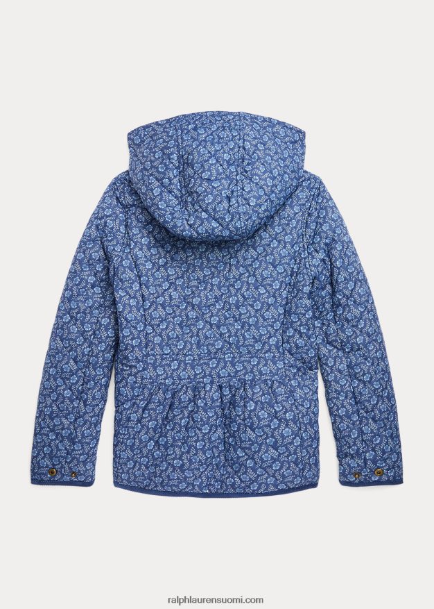 Ralph Lauren lapset tikattu vettä hylkivä navetatakki 0Z24ZR7573 delphine kukkainen