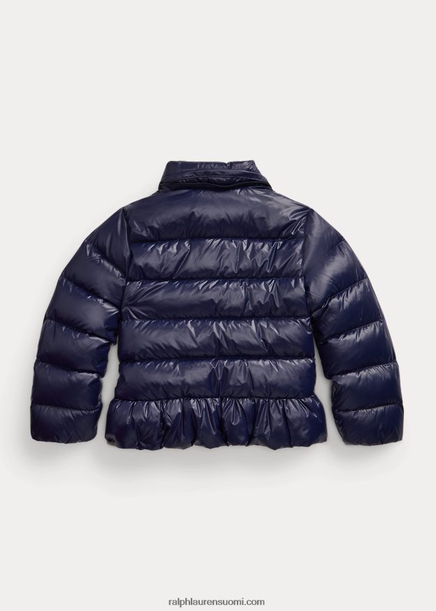 Ralph Lauren lapset vettä hylkivä peplum-takki 0Z24ZR7473 newportin laivasto