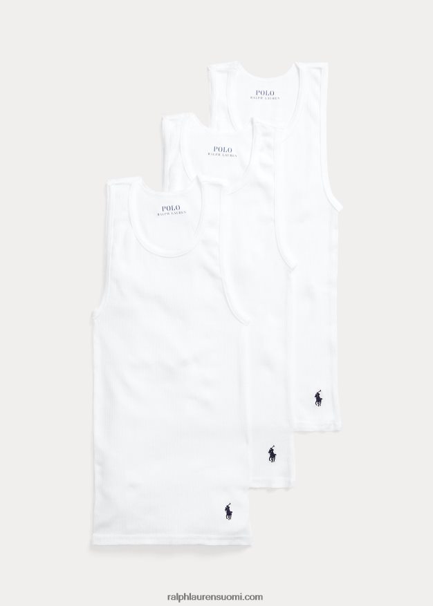 Ralph Lauren lapset kiinteä klassinen tankki 3 kpl 0Z24ZR6414 valkoinen/risteilylaivasto