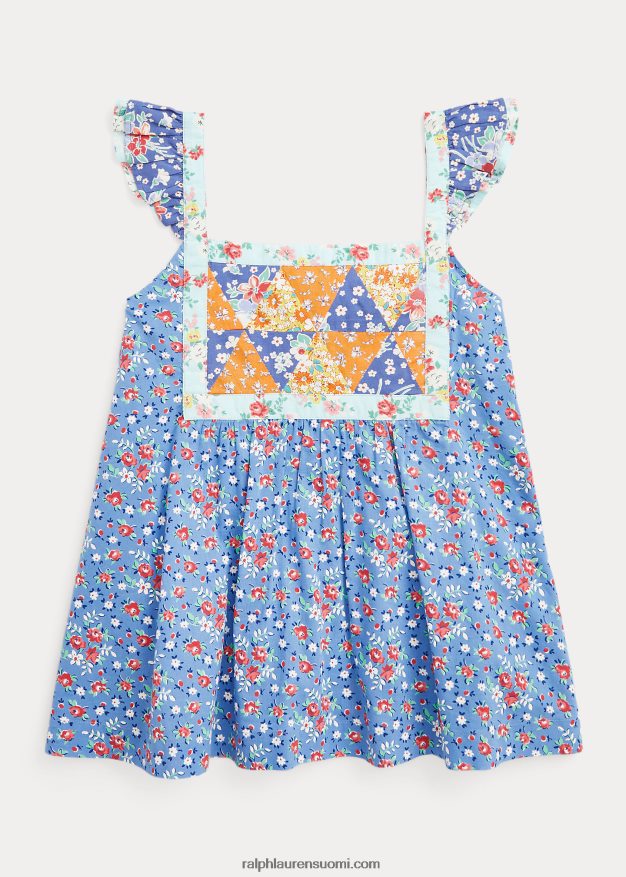 Ralph Lauren lapset tilkkumainen kukkainen puuvillainen toppi 0Z24ZR7090 kukka-