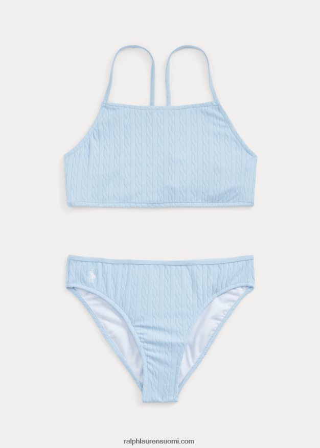 Ralph Lauren lapset Kaksiosainen joustava jacquard-uimapuku 0Z24ZR7336 toimiston sininen