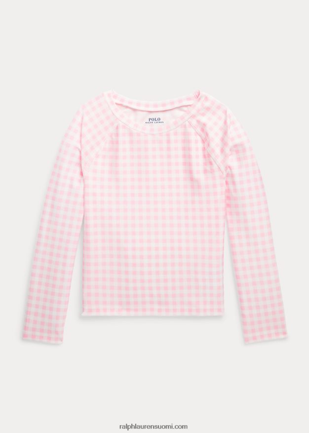 Ralph Lauren lapset gingham ihottuma vartija 0Z24ZR6866 karmelin pinkki