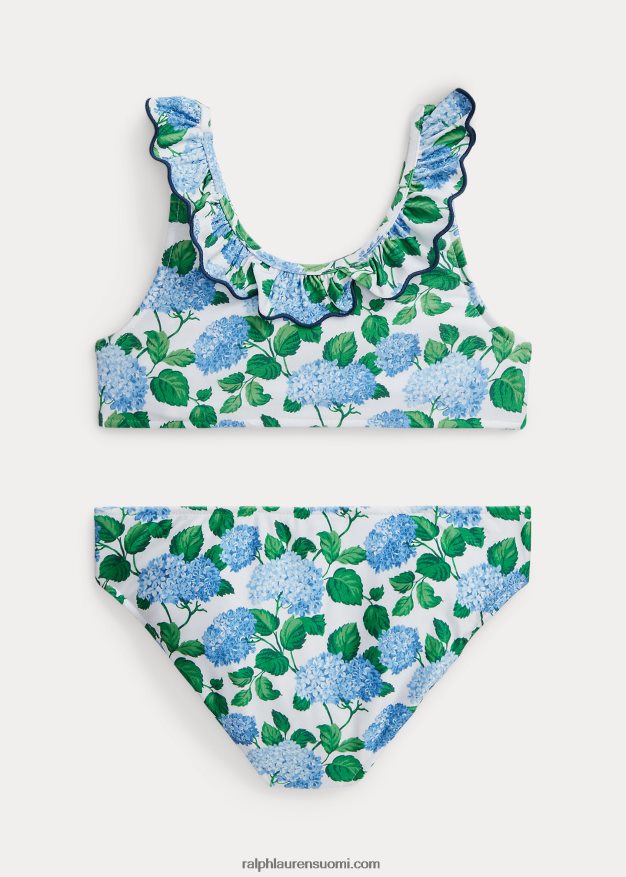 Ralph Lauren lapset kukkainen röyhelöinen kaksiosainen uimapuku 0Z24ZR7331 kukka lenox hortensia