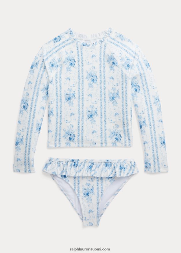 Ralph Lauren lapset kukkainen rash guard kaksiosainen uimapuku 0Z24ZR6828 aline kukkainen