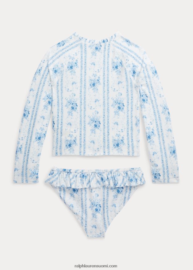 Ralph Lauren lapset kukkainen rash guard kaksiosainen uimapuku 0Z24ZR6828 aline kukkainen