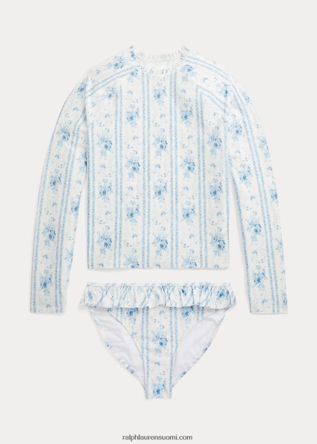 Ralph Lauren lapset kukkainen rash guard kaksiosainen uimapuku 0Z24ZR7086 aline kukkainen