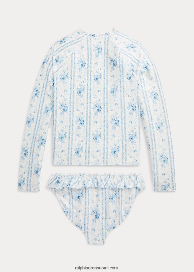 Ralph Lauren lapset kukkainen rash guard kaksiosainen uimapuku 0Z24ZR7086 aline kukkainen