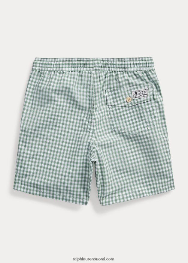 Ralph Lauren lapset matkustajan uimahousu 0Z24ZR6164 haalistunut minttu gingham