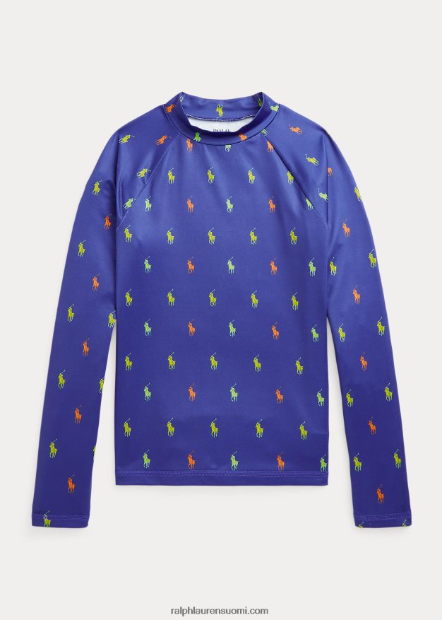 Ralph Lauren lapset polo pony suorituskyky jersey rash vartija 0Z24ZR6227 kuninkaallinen schiffli-printti