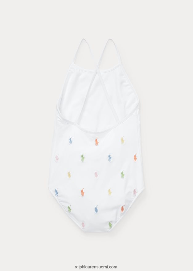 Ralph Lauren lapset pooloponi yksiosainen uimapuku 0Z24ZR7343 valkoinen