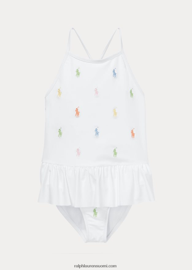 Ralph Lauren lapset pooloponi yksiosainen uimapuku 0Z24ZR9974 valkoinen