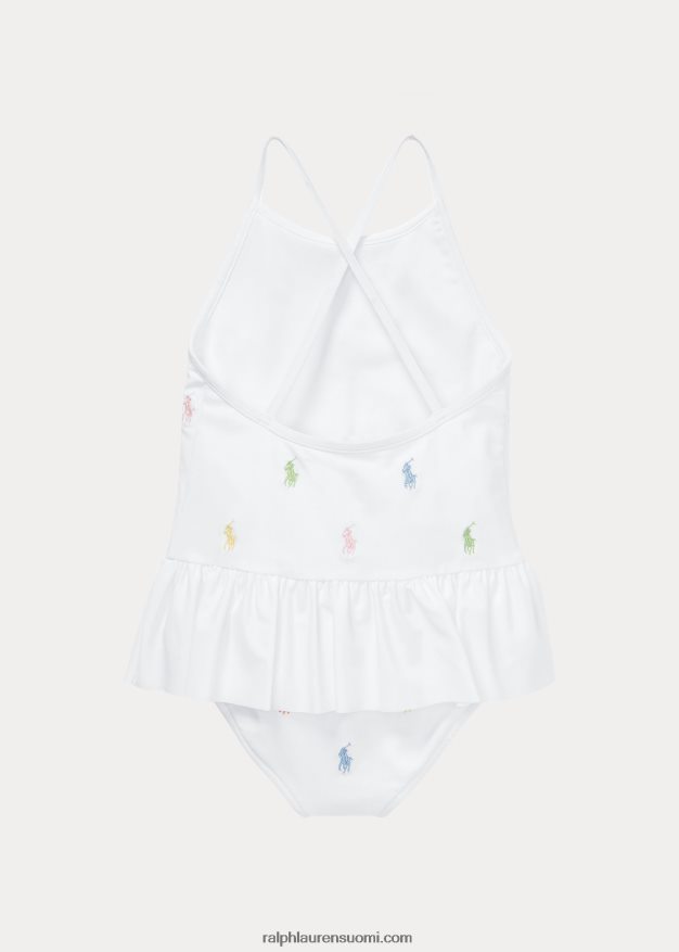 Ralph Lauren lapset pooloponi yksiosainen uimapuku 0Z24ZR9974 valkoinen