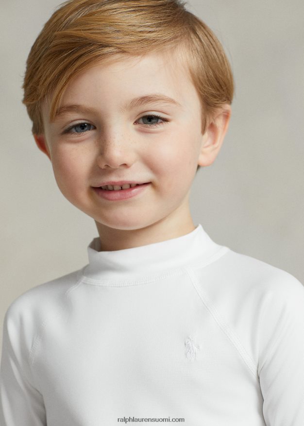 Ralph Lauren lapset suorituskyky jersey ihottuma vartija 0Z24ZR5655 keraaminen valkoinen