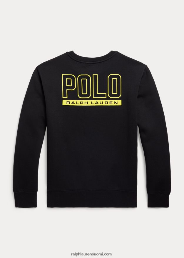 Ralph Lauren lapset iso ponilogoinen kaksoisneulepusero 0Z24ZR5973 musta