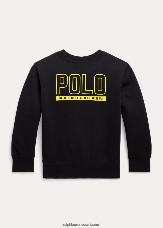 Ralph Lauren lapset iso ponilogoinen kaksoisneulepusero 0Z24ZR9791 musta
