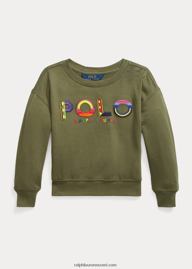 Ralph Lauren lapset logollinen spa froteepaita 0Z24ZR9949 tumma salvia