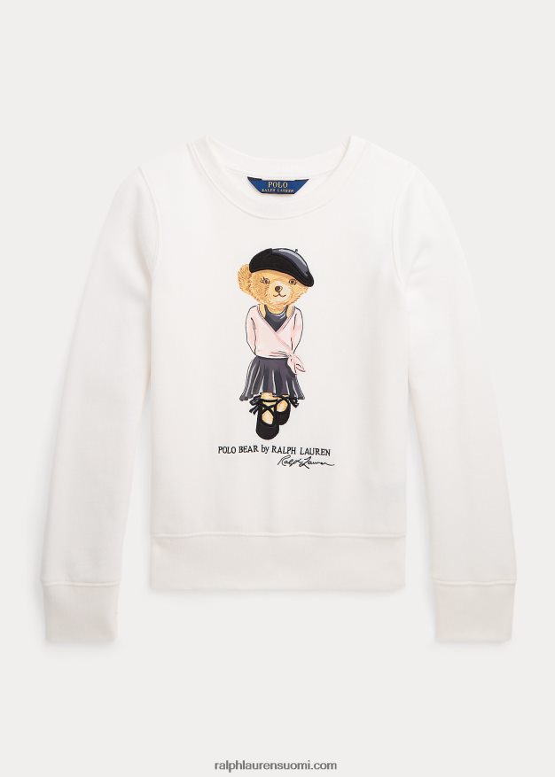 Ralph Lauren lapset poolo bear fleece paita 0Z24ZR10002 kannenpesuaine valkoinen