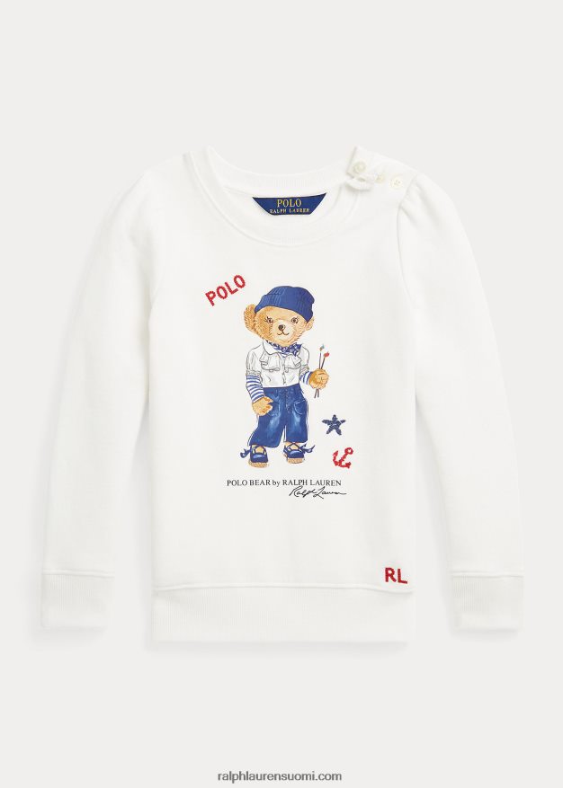Ralph Lauren lapset poolo bear fleece paita 0Z24ZR7411 kannenpesuaine valkoinen