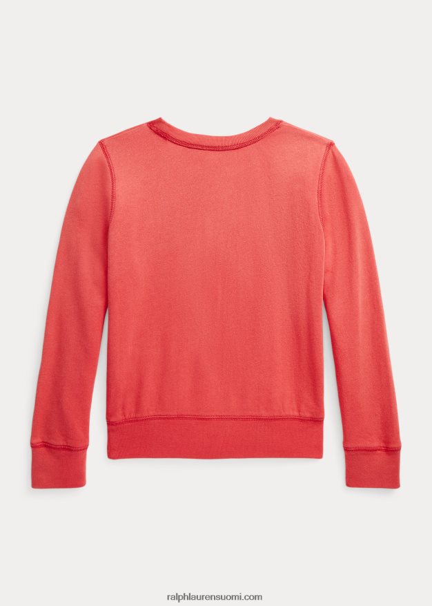 Ralph Lauren lapset purjehdusapplikoitu spa froteepaita 0Z24ZR7116 tyyrpuurin punainen