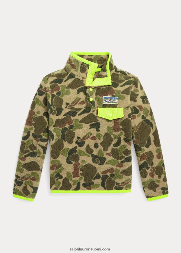 Ralph Lauren lapset harjattu fleecepusero 0Z24ZR6535 sammakko camo