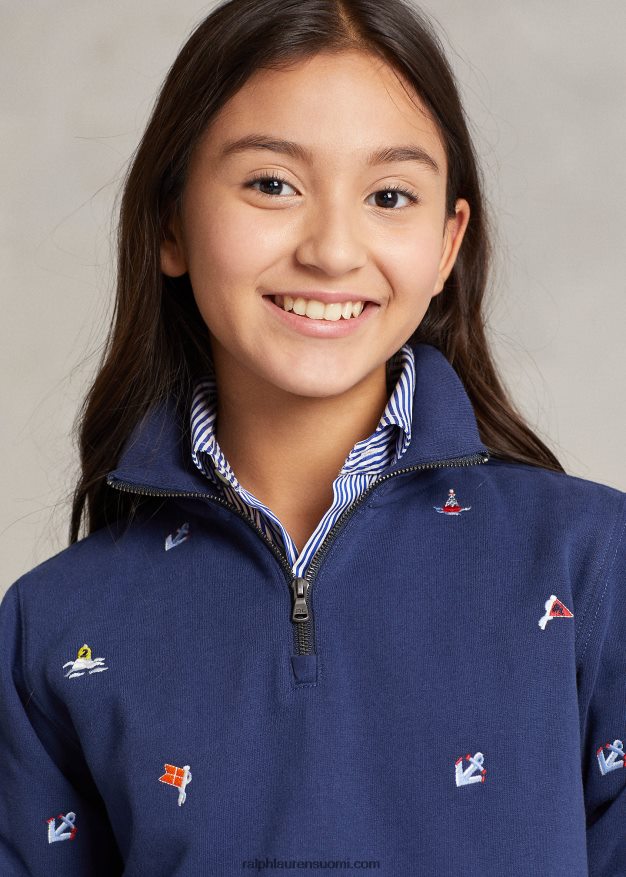 Ralph Lauren lapset merihenkinen fleecepusero 0Z24ZR7487 maalaismainen laivasto