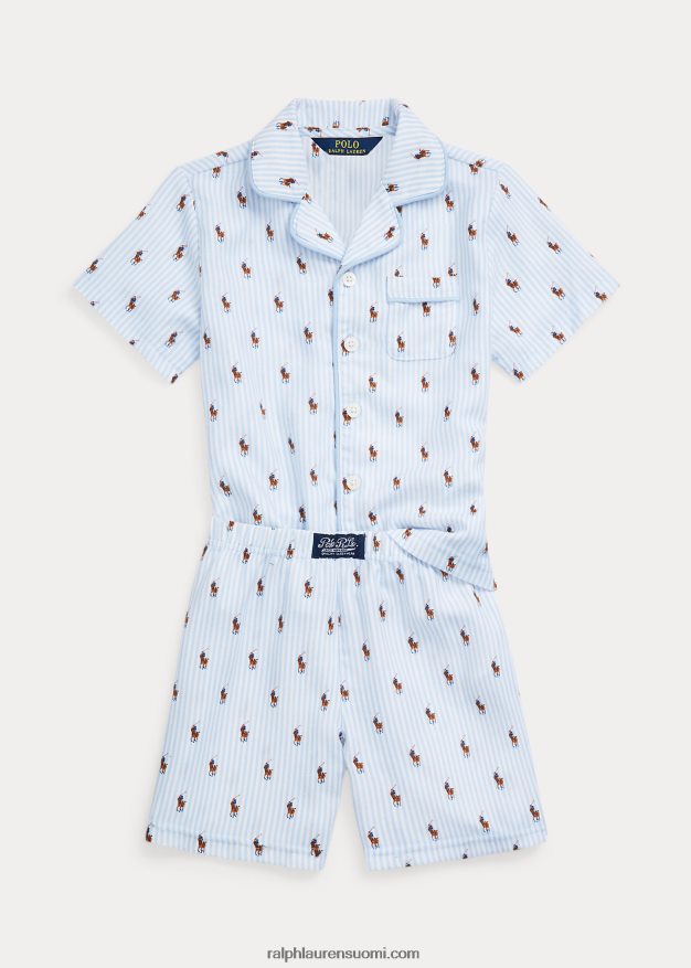 Ralph Lauren lapset polo pony twill nukkumissetti 0Z24ZR6388 toimiston sininen