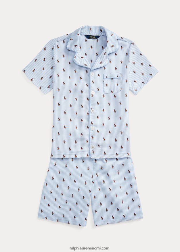 Ralph Lauren lapset polo pony twill nukkumissetti 0Z24ZR6394 toimiston sininen