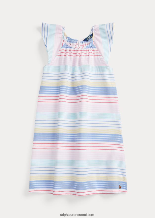 Ralph Lauren lapset raidallinen twill-yöpaita 0Z24ZR7324 multi