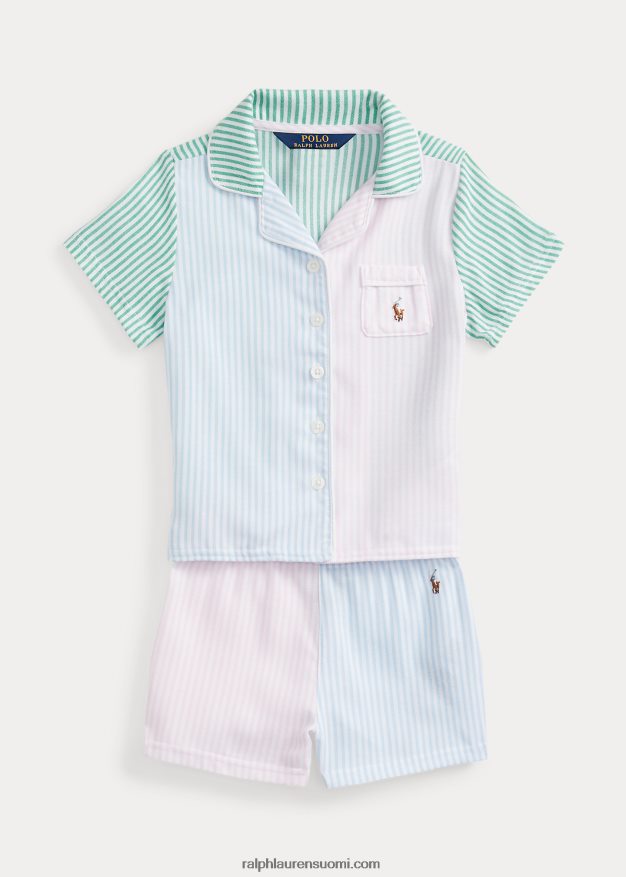Ralph Lauren lapset twill hauska nukkumissetti 0Z24ZR7310 oxford multi