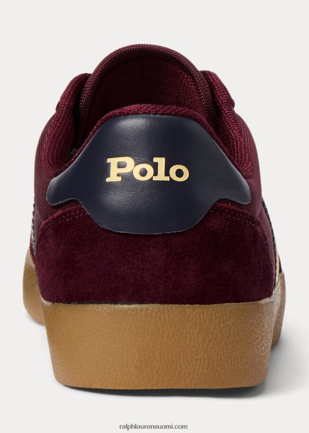 Ralph Lauren miehet Court Mohapaneloitu matalavarsilenkkari 0Z24ZR1984 rikas rubiini