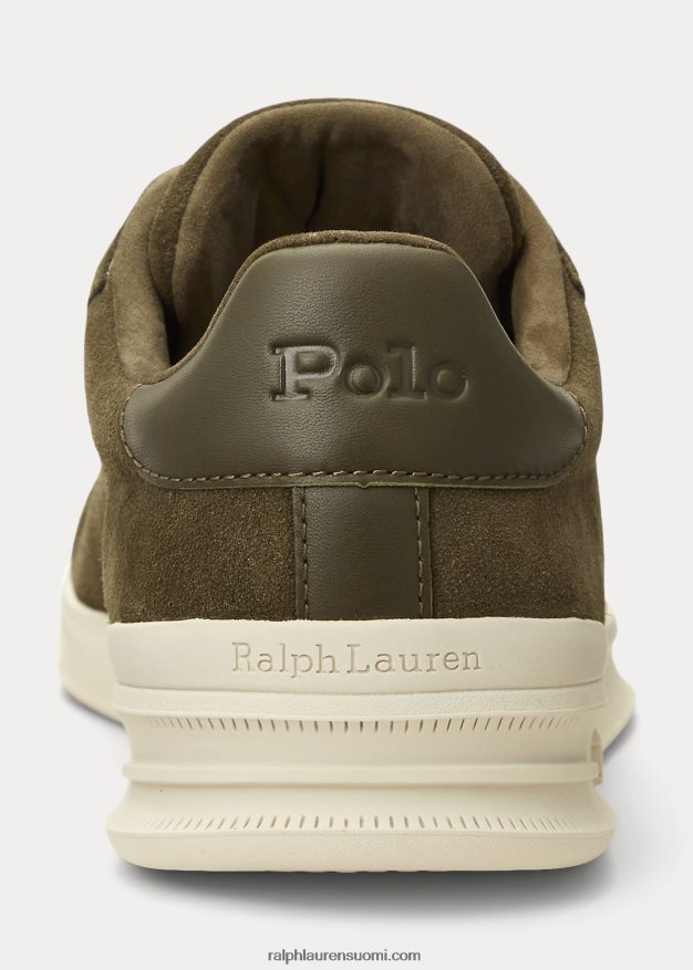 Ralph Lauren miehet Heritage Court ii mokkanahka lenkkari 0Z24ZR8725 katos oliivi