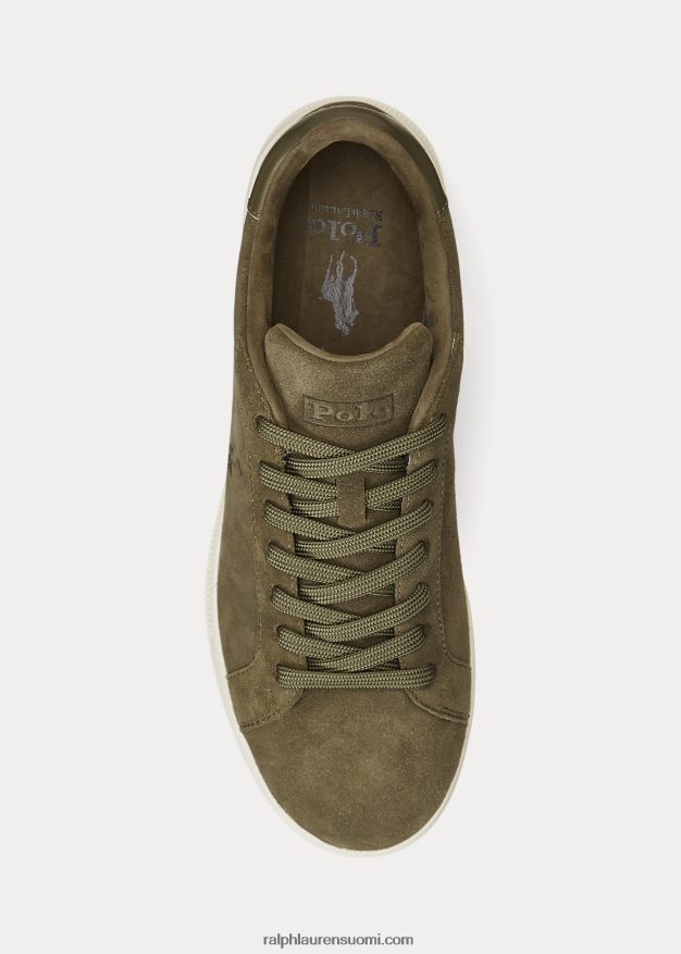 Ralph Lauren miehet Heritage Court ii mokkanahka lenkkari 0Z24ZR8725 katos oliivi