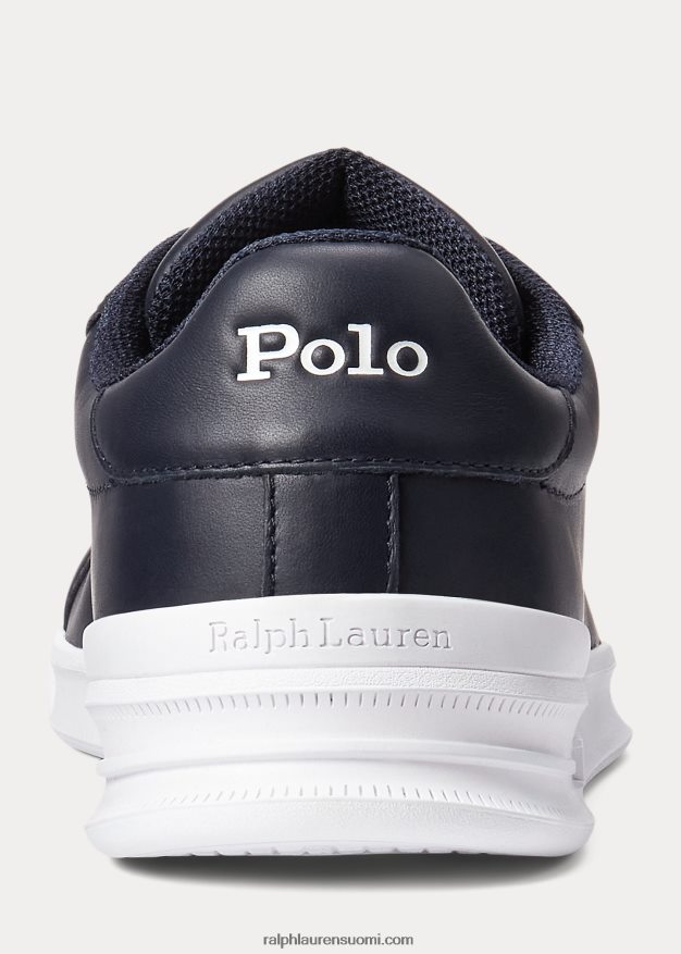 Ralph Lauren miehet Heritage Court ii nahkaiset tennarit 0Z24ZR1975 laivasto/valkoinen