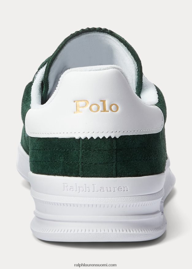 Ralph Lauren miehet Heritage aera mokkanahka lenkkari 0Z24ZR2189 college vihreä