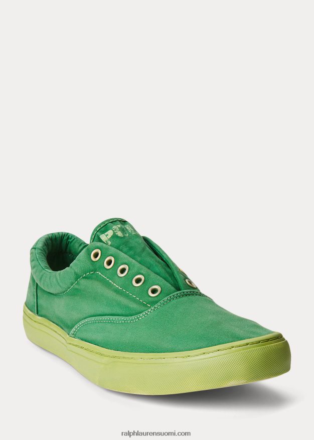 Ralph Lauren miehet Keaton canvas -lenkkarit 0Z24ZR2033 ensisijainen vihreä