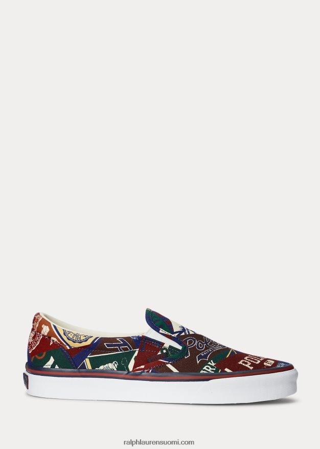 Ralph Lauren miehet Keatonin logopainatetut kanvas-slip-on-lenkkarit 0Z24ZR2203