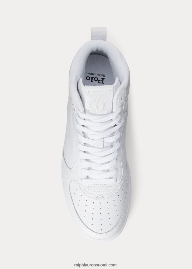 Ralph Lauren miehet Masters mid-nahkaiset lenkkarit 0Z24ZR2006 valkoinen