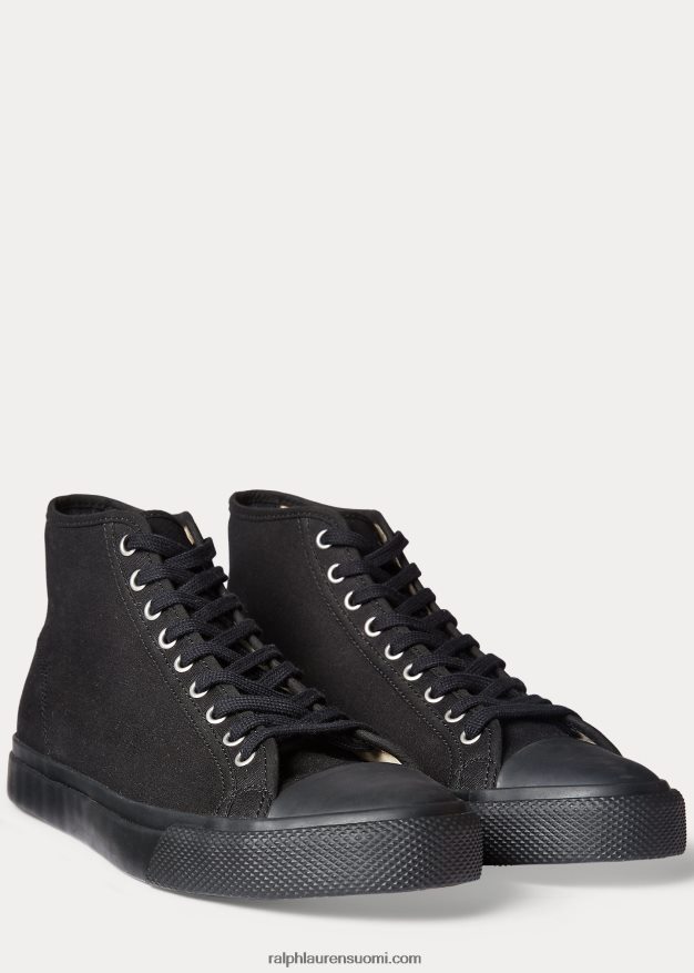 Ralph Lauren miehet Mayport canvas -lenkkarit 0Z24ZR1958 musta