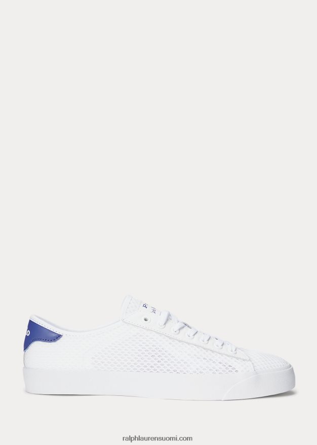 Ralph Lauren miehet Nelson nahkaverhoillut mesh-lenkkarit 0Z24ZR1990 valkoinen/vapaus