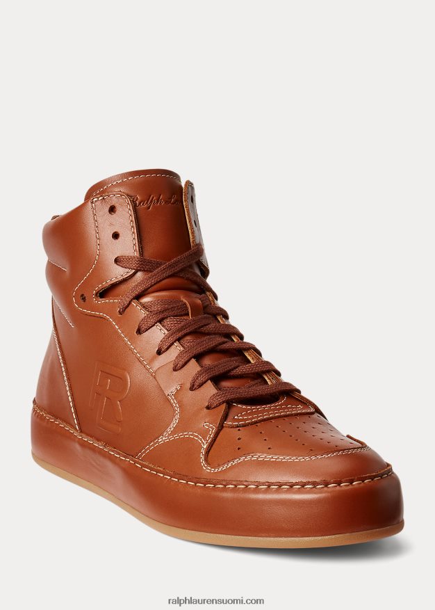 Ralph Lauren miehet jaemyn vasikanahkaiset korkeat lenkkarit 0Z24ZR1946 rl ruskea