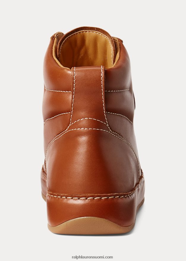 Ralph Lauren miehet jaemyn vasikanahkaiset korkeat lenkkarit 0Z24ZR1946 rl ruskea