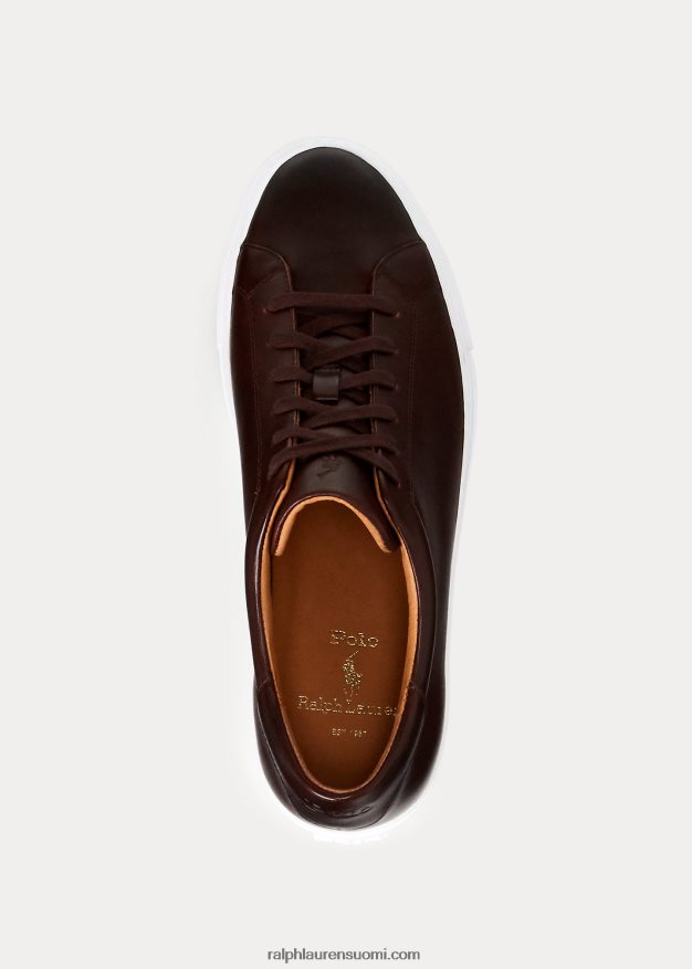 Ralph Lauren miehet jermain nahkaiset tennarit 0Z24ZR2012 ruskea