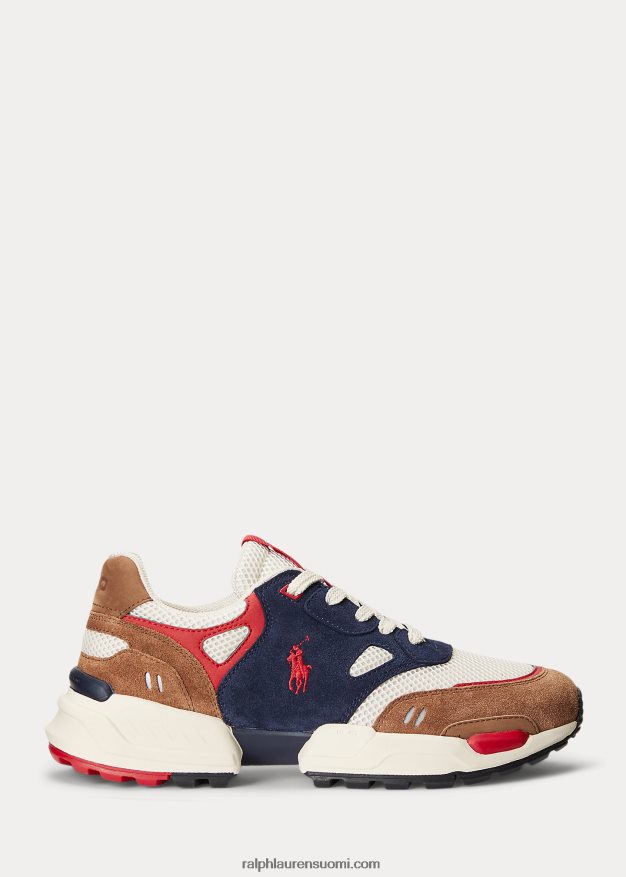 Ralph Lauren miehet jogger mokkanahka ja verkkolenkki 0Z24ZR1970 hunter laivasto/tiikki