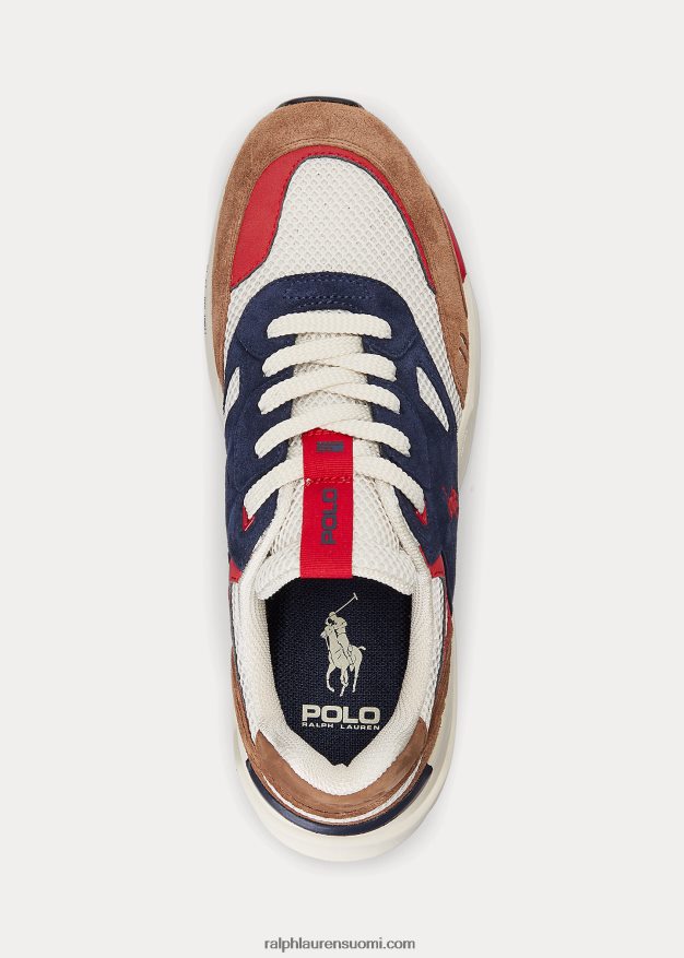 Ralph Lauren miehet jogger mokkanahka ja verkkolenkki 0Z24ZR1970 hunter laivasto/tiikki