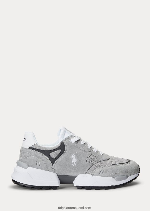 Ralph Lauren miehet jogger mokkanahka ja verkkolenkki 0Z24ZR2198 pehmeä harmaa