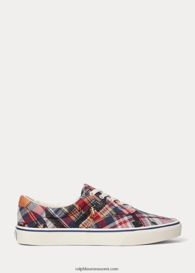 Ralph Lauren miehet keaton madras tennarit 0Z24ZR2038 lohkotulostus